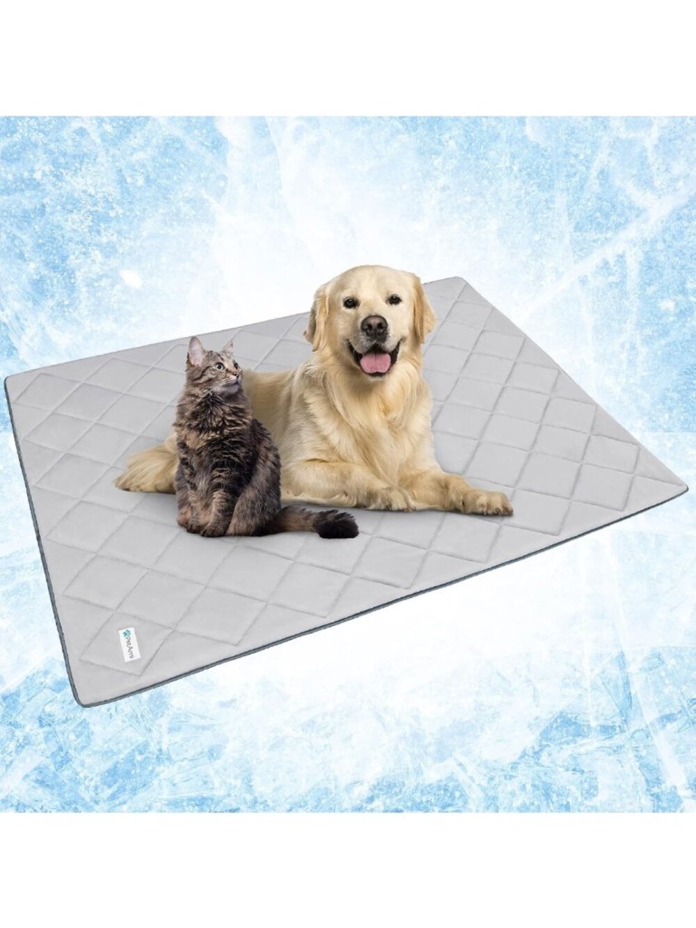 Lightweight Cooling Dog Blanket for Large Pets & Cats - 60x80, Light Grey